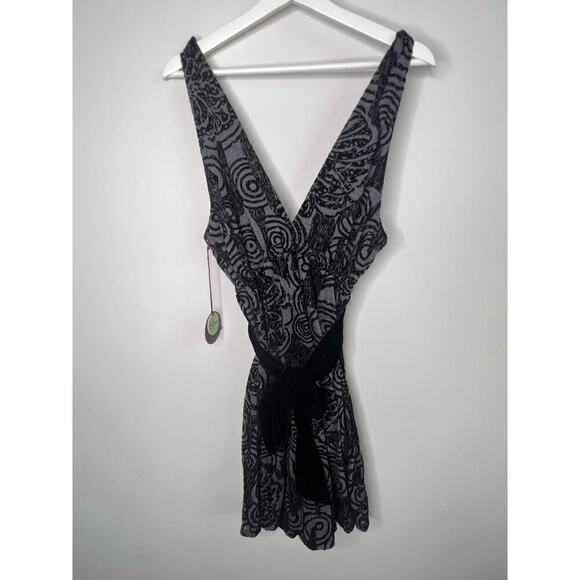 NWT VTG Anthropologie Eva Franco Marilyn Brocade A-Line Dress Vienna Black 6 - Picture 6 of 12